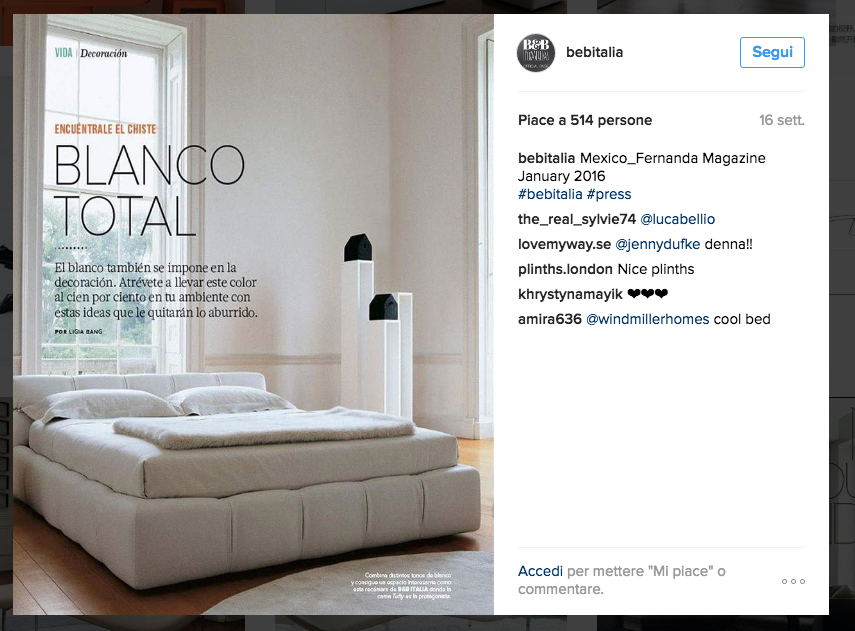 Instagram B&B Italia