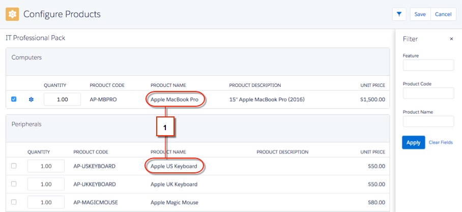 Salesforce CPQ Configure Products