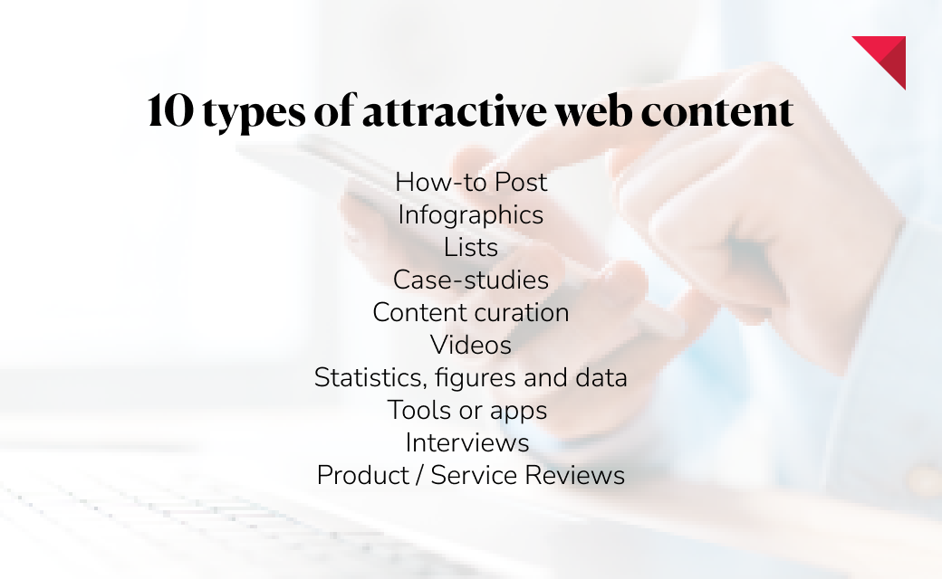 15 types of attractive web and social media content 